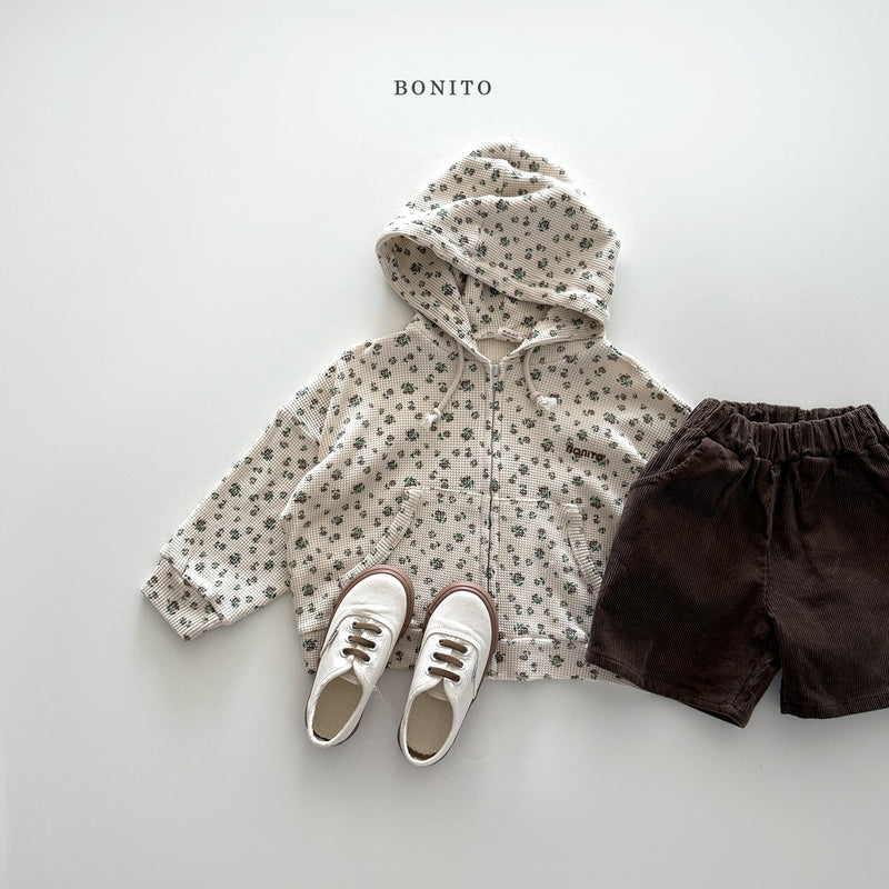 bonito / waffle hood zip up 【for kids&Jr.】
