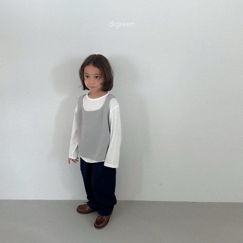 digreen / button vest【for kids】