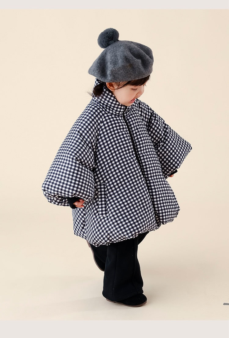 一部即納 gingham padding jacket 【for kids , jr. 】