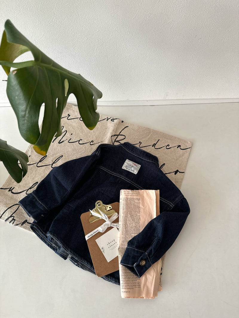 【一部即納 100/120size】indigo denim set up【for kids & jr.】