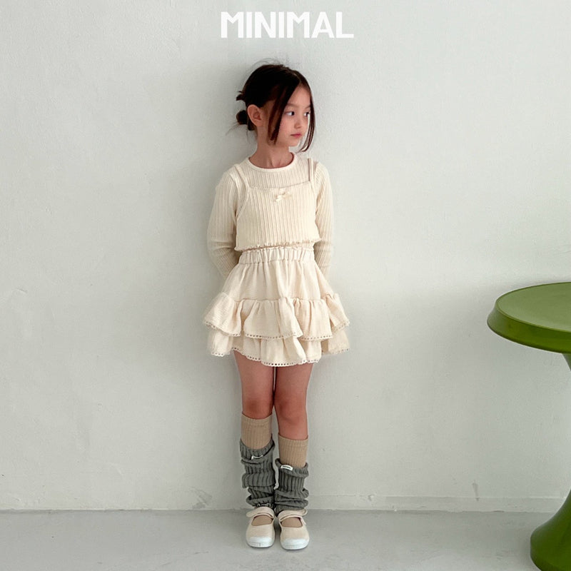 Minimal/ structure cancan skirt【for kids & jr.】