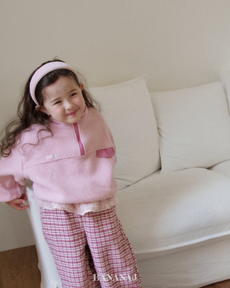 bananaj / cozy check pants【for kids & jr.】