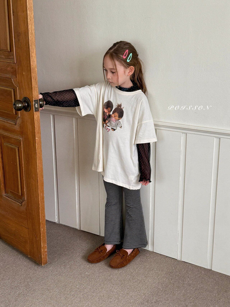 poisson / lace half tee【for kids &Jr.】