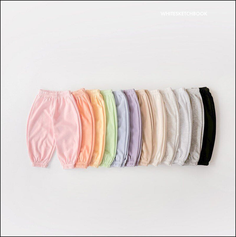 『8/31まで特別価格』white sketch book / rainbow jogger pants【for kids&Jr.】