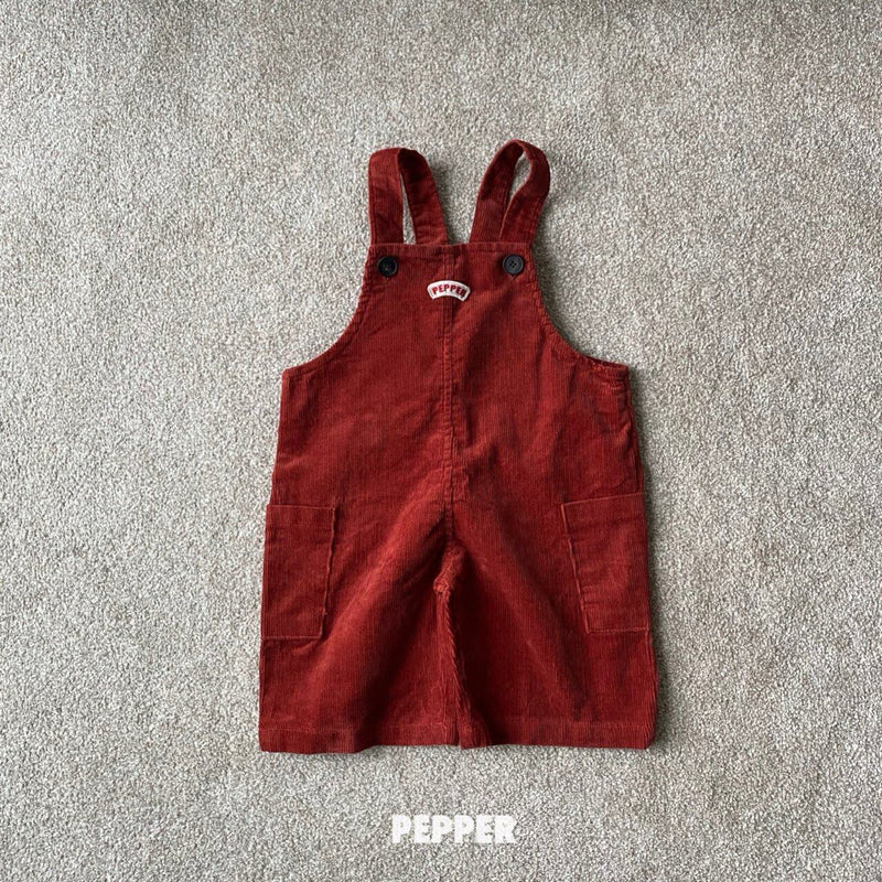 pepper / pepper corduroy overall