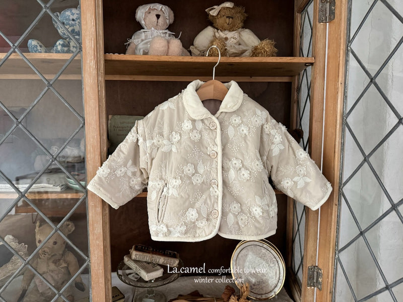 la camel  / lace padding jumper