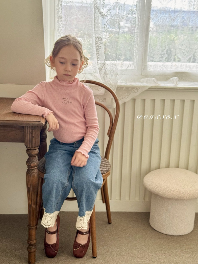 poisson / eyelet polar tee【for kids &Jr.】