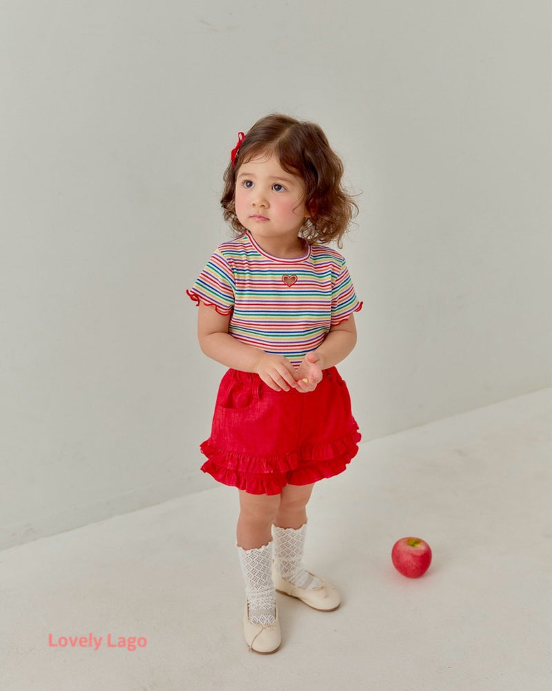 lago / heart rainbow t【for kids&Jr.】
