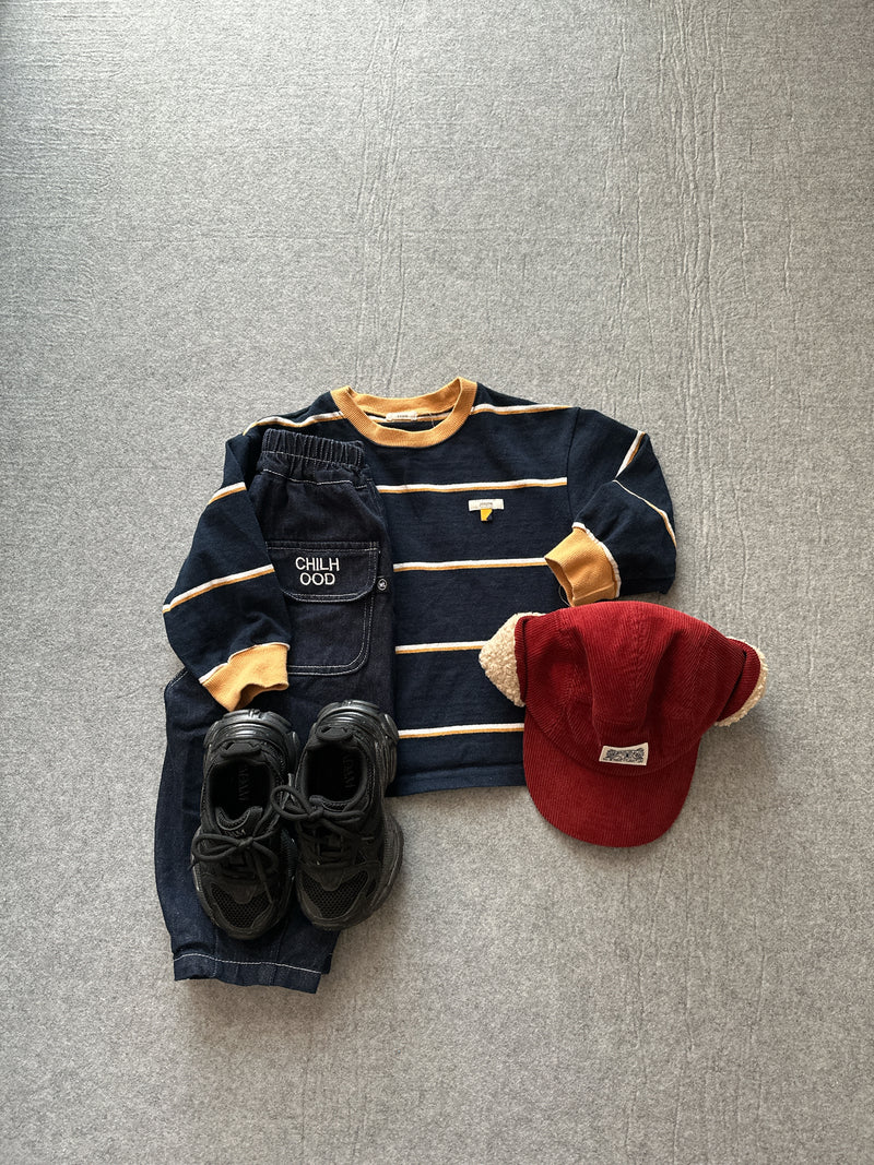 【一部即納 100/120size】indigo denim set up【for kids & jr.】