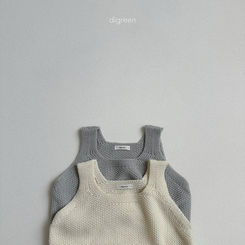 digreen / button vest【for kids】