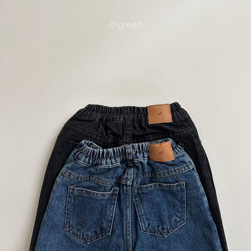 digreen / wide denim pants