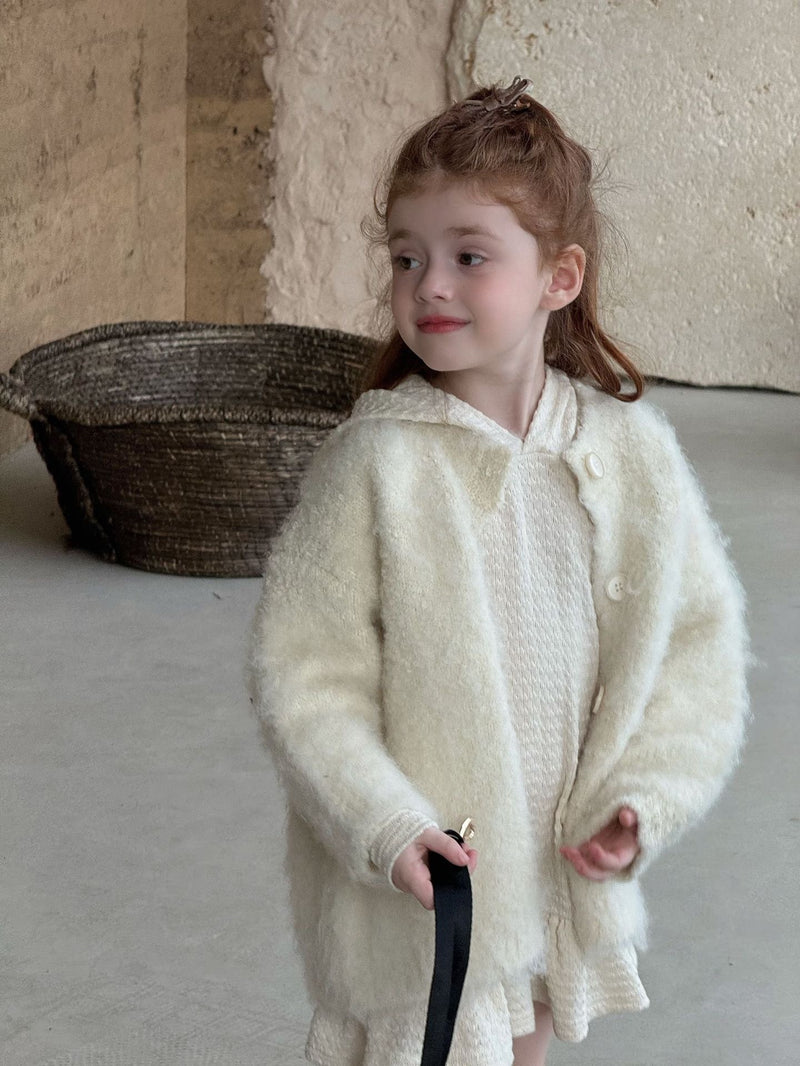 otaly / fluffy cardigan coat【for kids , jr】(no.5676)