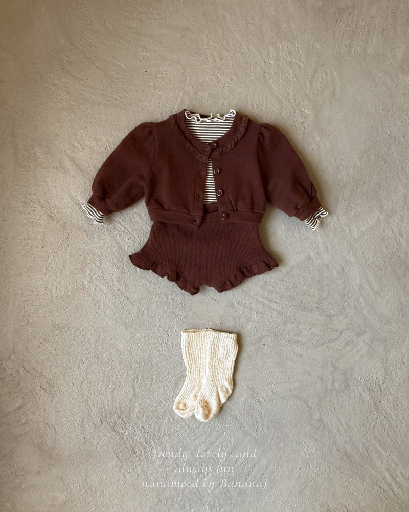 nanamood by banana.j / bebe mocha cardigan【for baby】