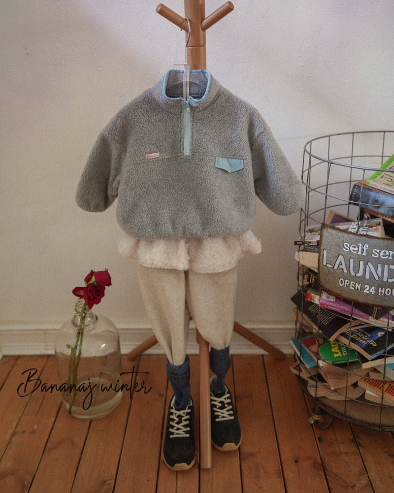 bananaj / foaming half zipup mtm【for kids & jr.】