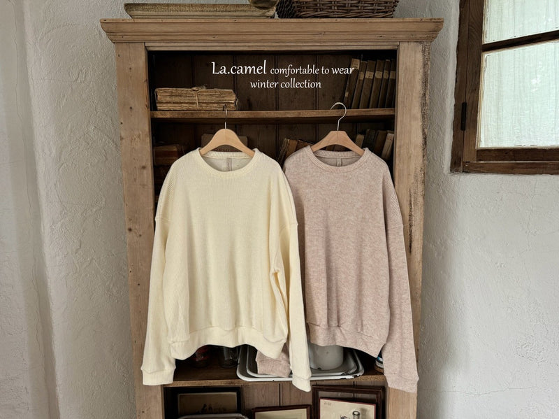 la camel  / adult knit tee【for adult】