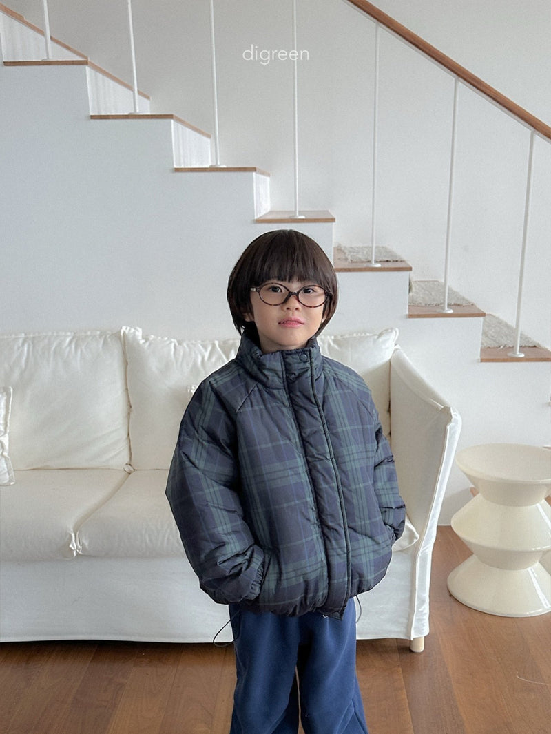 digreen / tori check padding【for kids】