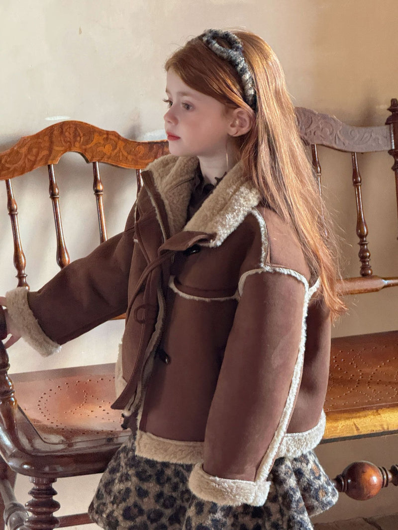 otaly / high neck mouton coat 【for kids , jr】