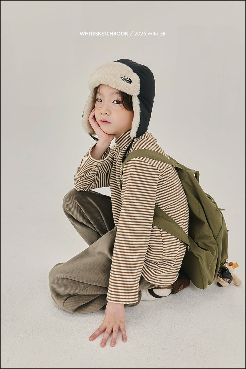 white sketch book / rib mink jogger pants【for kids&Jr.】