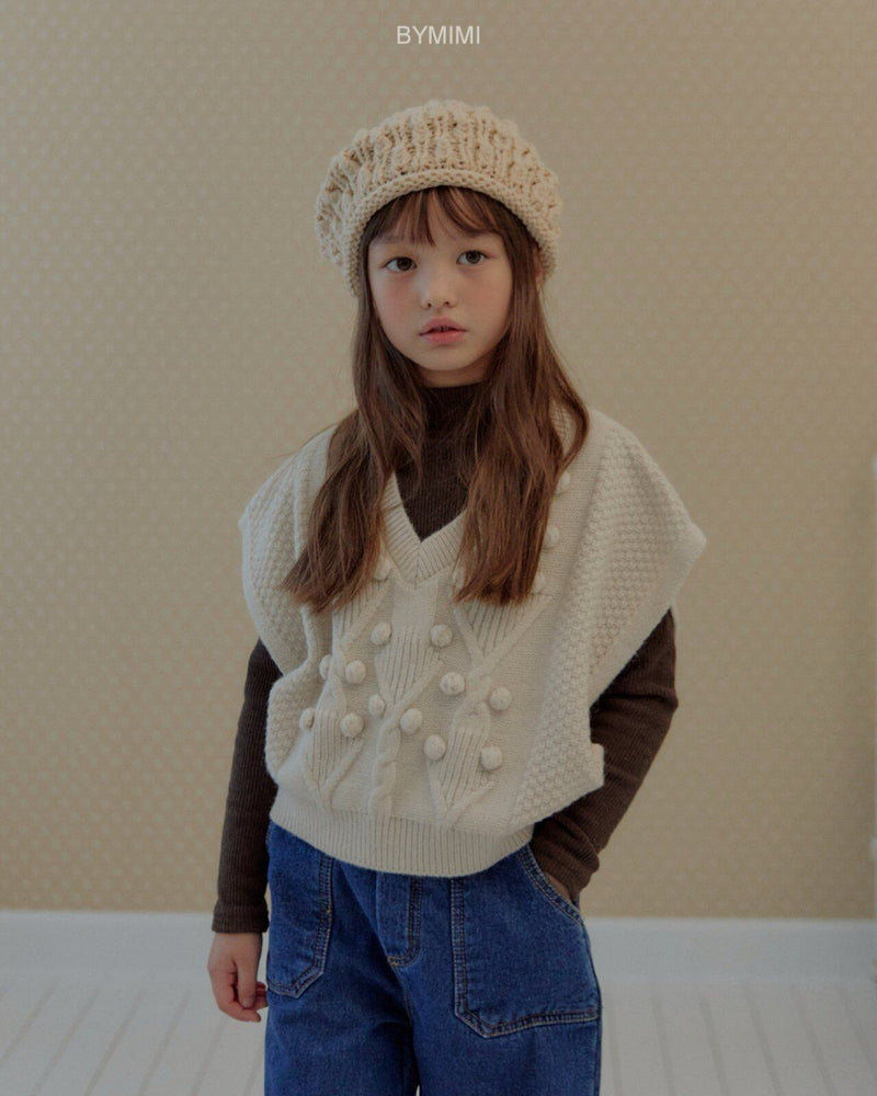 by mimi  / mizzu knit vest【for kids , jr】