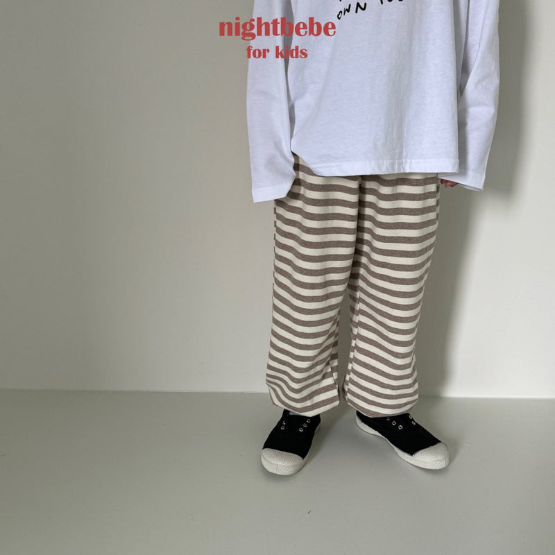 nightbebe / butter stripe jogger pants