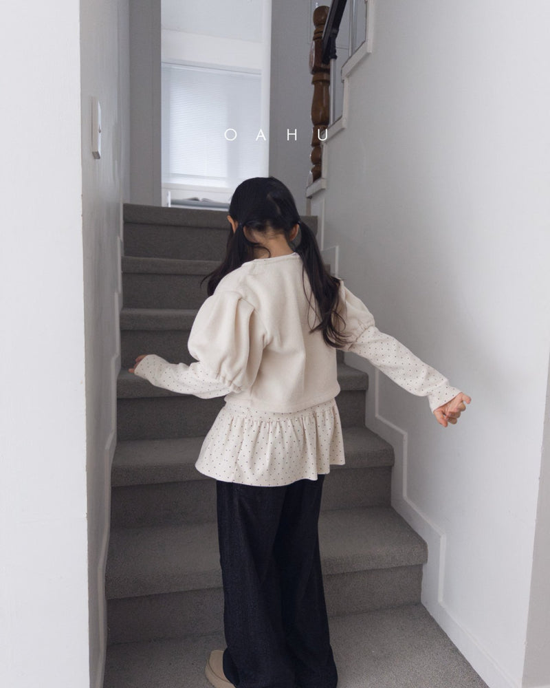 oahu / dot frill t【for kids, Jr. 】