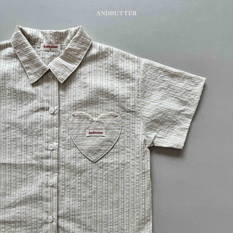 and butter / love point shirt【for kids & jr.】