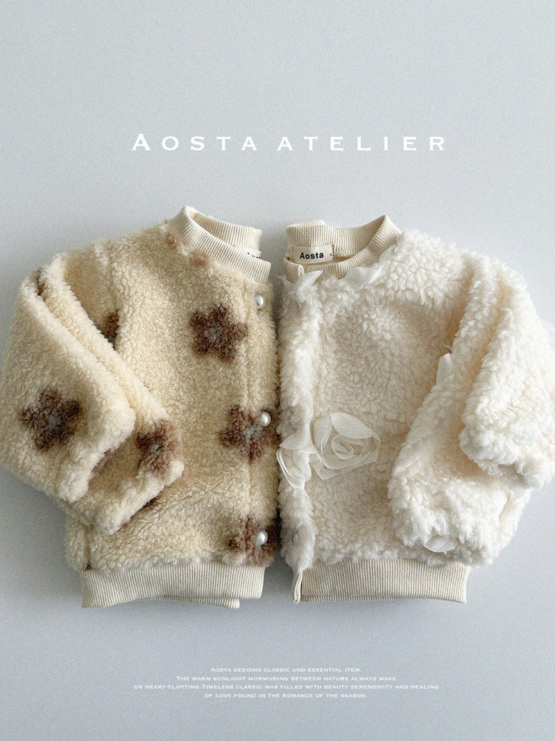 aosta / camellia fur cardigan