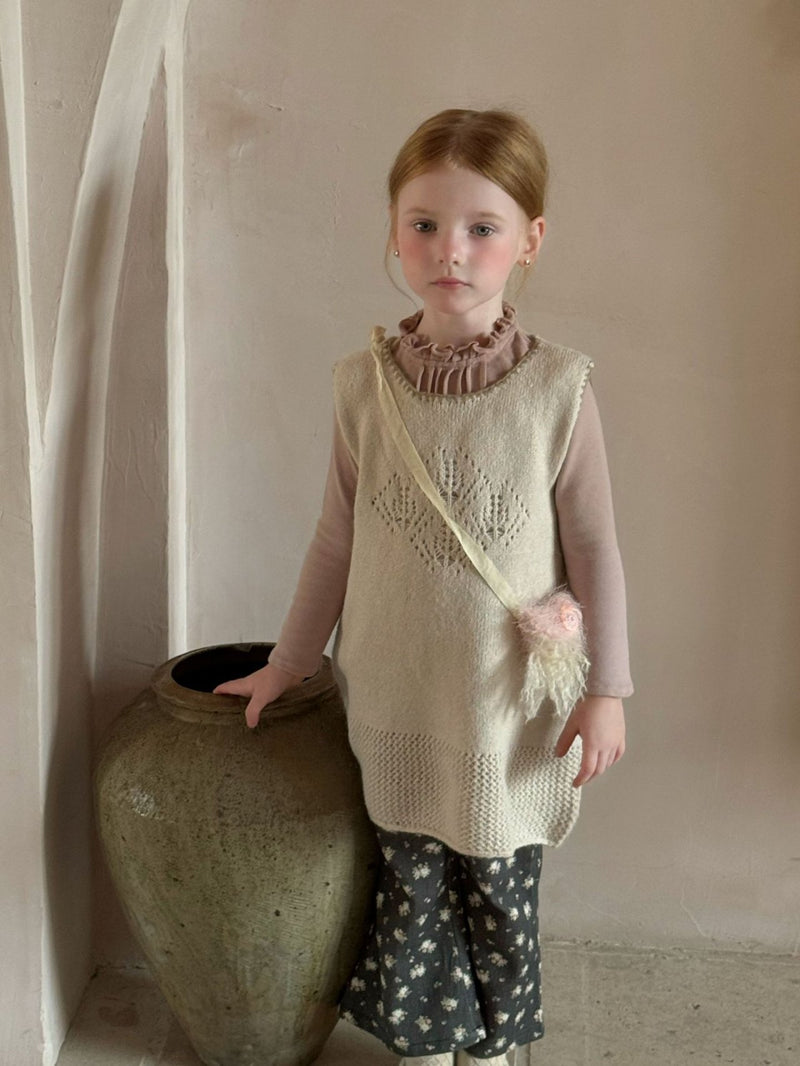 otaly / crocheted sleeveles knit vest【for kids , jr】