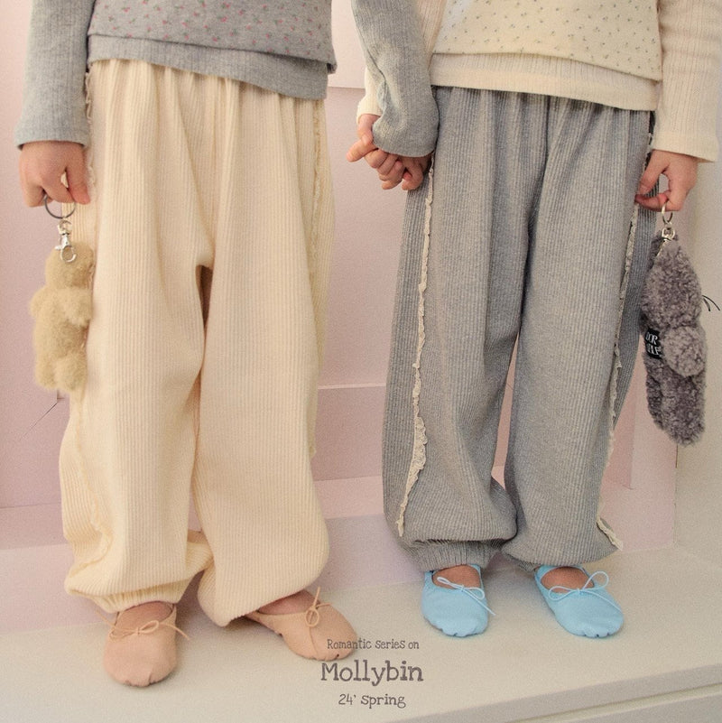 mollybin / lace jogger pants【for kids , jr】