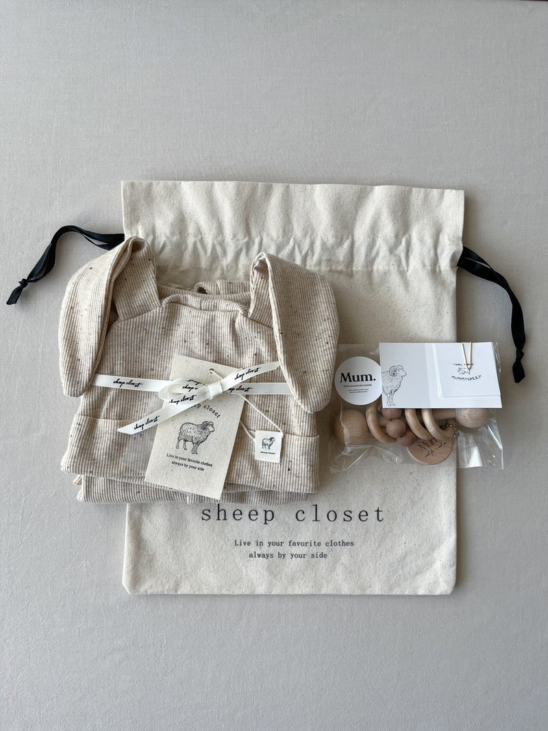 【sheep closet × mum colabo】mummy sheep rabbit suit set （クーポン利用不可）
