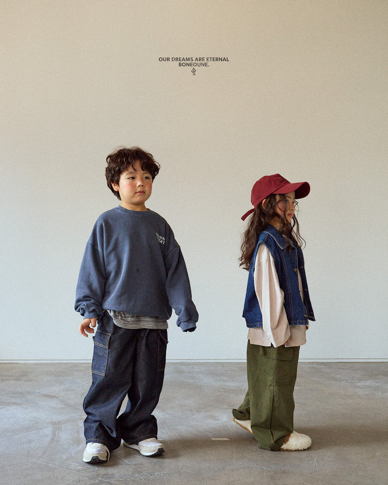 boneoune / haiten denim vest【for kids, Jr. 】