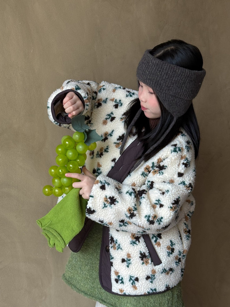 snow flower boa coat 【for kids&Jr.】