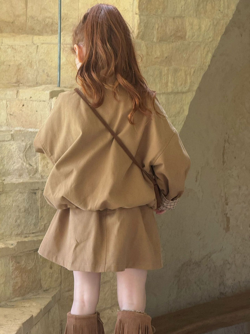 otaly / cafe check skirt【for kids , jr】(no.5671)