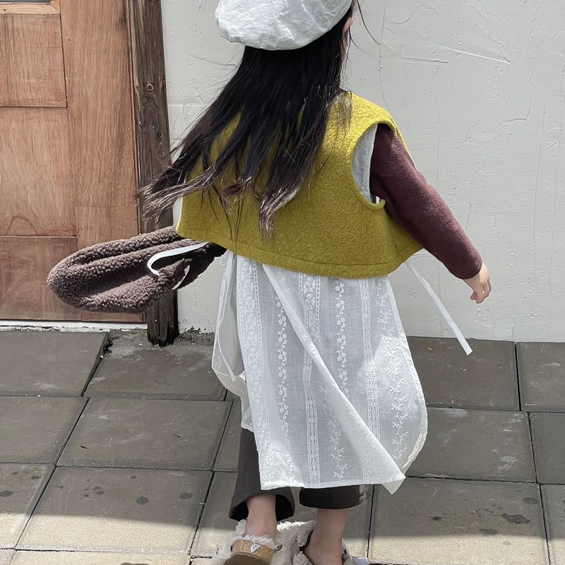loose fit vest【for kids , jr】