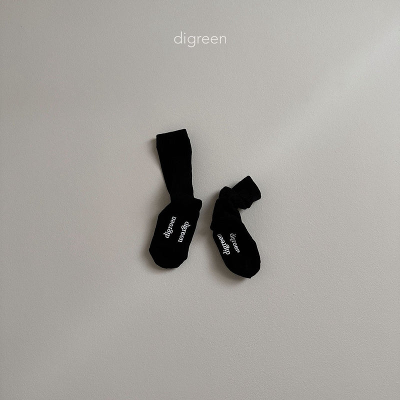 digreen / together black socks