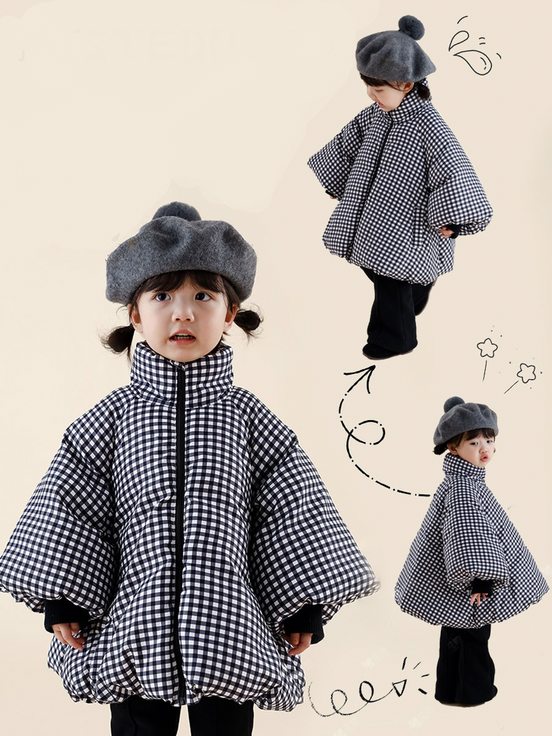 一部即納 gingham padding jacket 【for kids , jr. 】