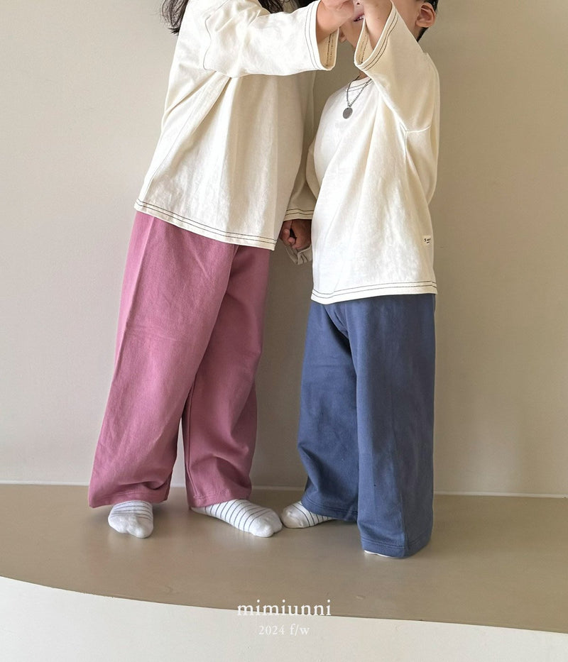 【9/20-9/30期間限定予約販売】 mimiunni / 1+1 cozy wide pants【for kids , jr】2024fw