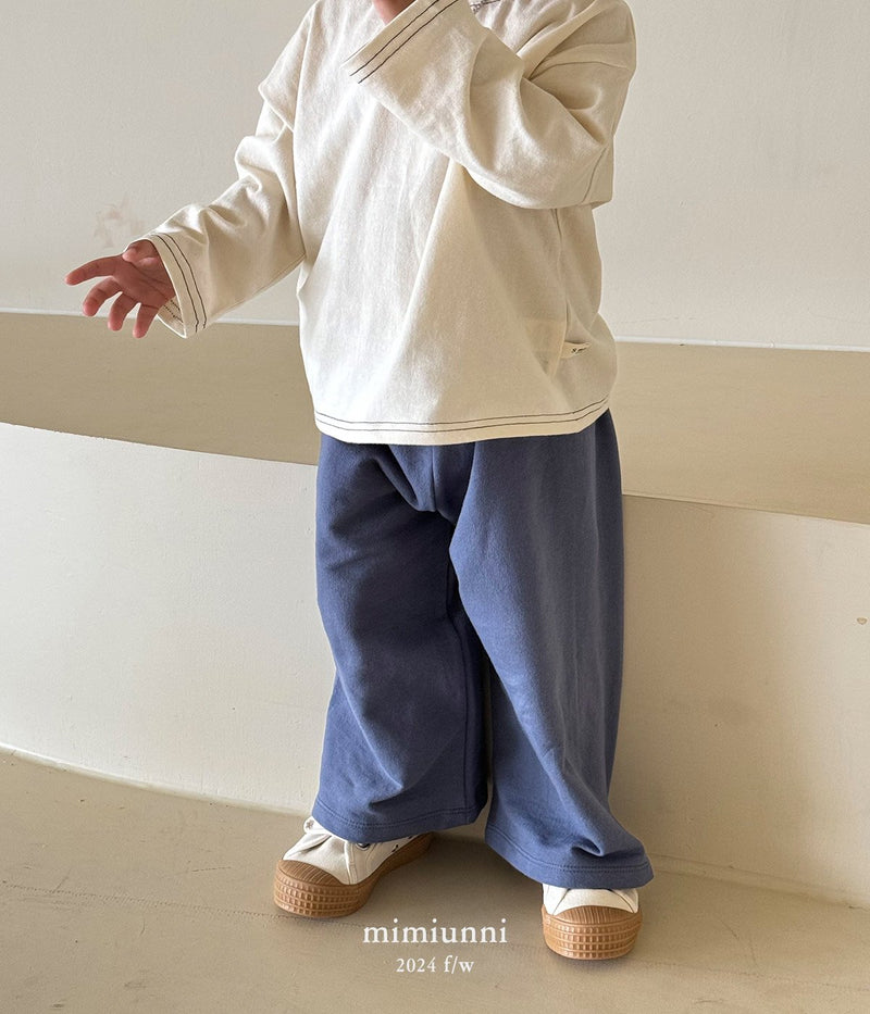 【9/20-9/30期間限定予約販売】 mimiunni / 1+1 cozy wide pants【for kids , jr】2024fw