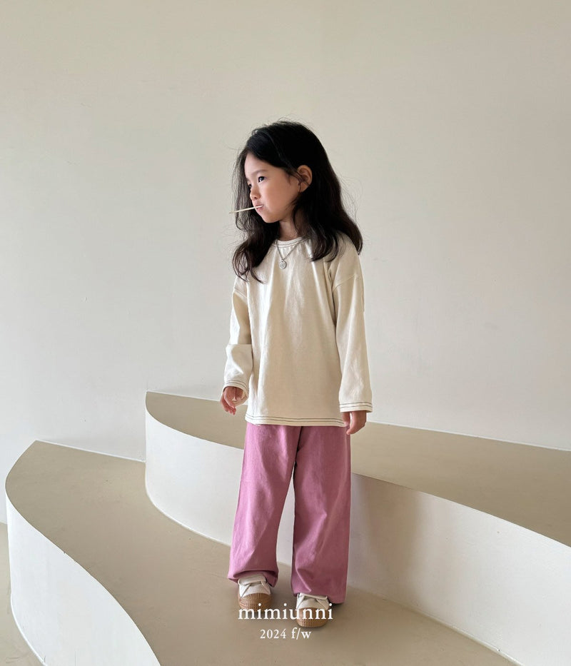 【9/20-9/30期間限定予約販売】 mimiunni / 1+1 cozy wide pants【for kids , jr】2024fw