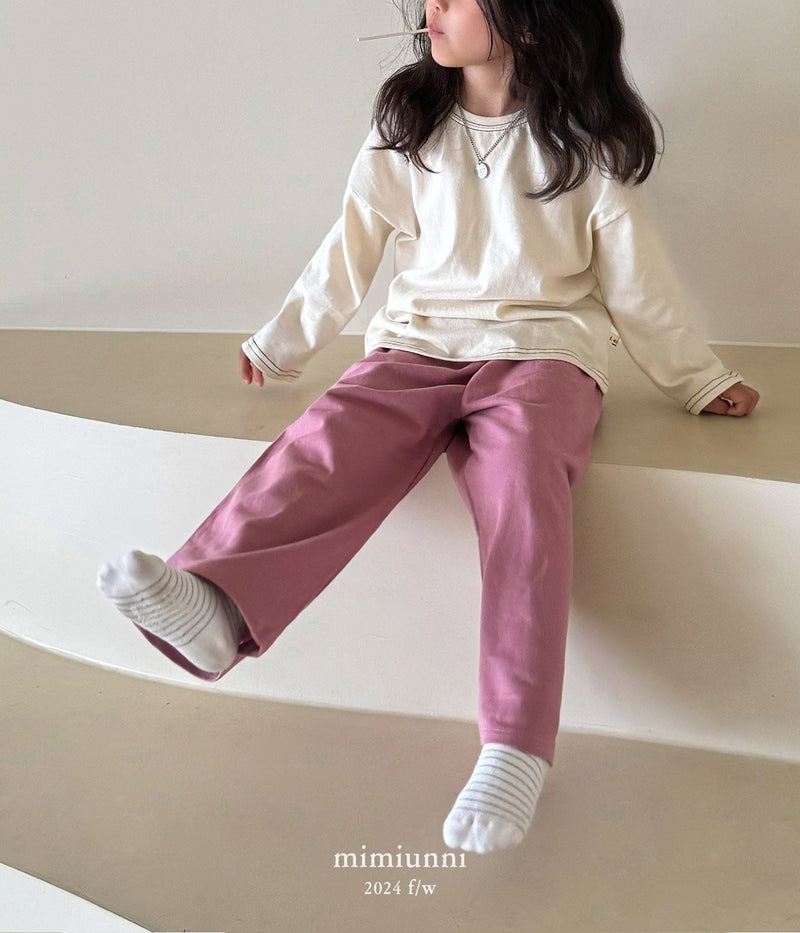 【9/20-9/30期間限定予約販売】 mimiunni / 1+1 cozy wide pants【for kids , jr】2024fw