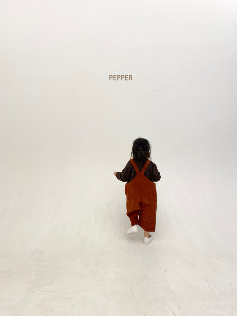 pepper / pepper corduroy overall