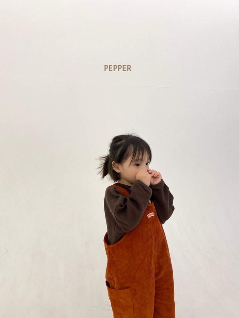 pepper / pepper corduroy overall