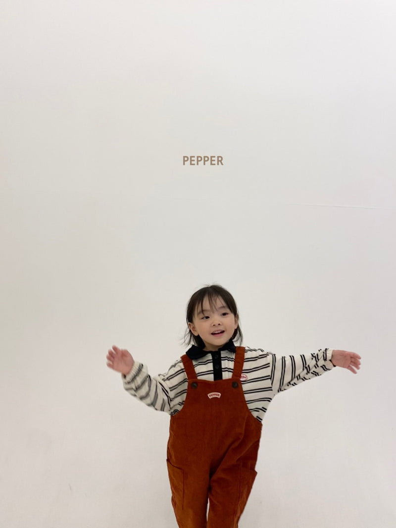 pepper / pepper corduroy overall