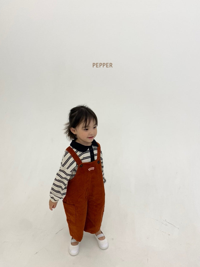 pepper / pepper corduroy overall