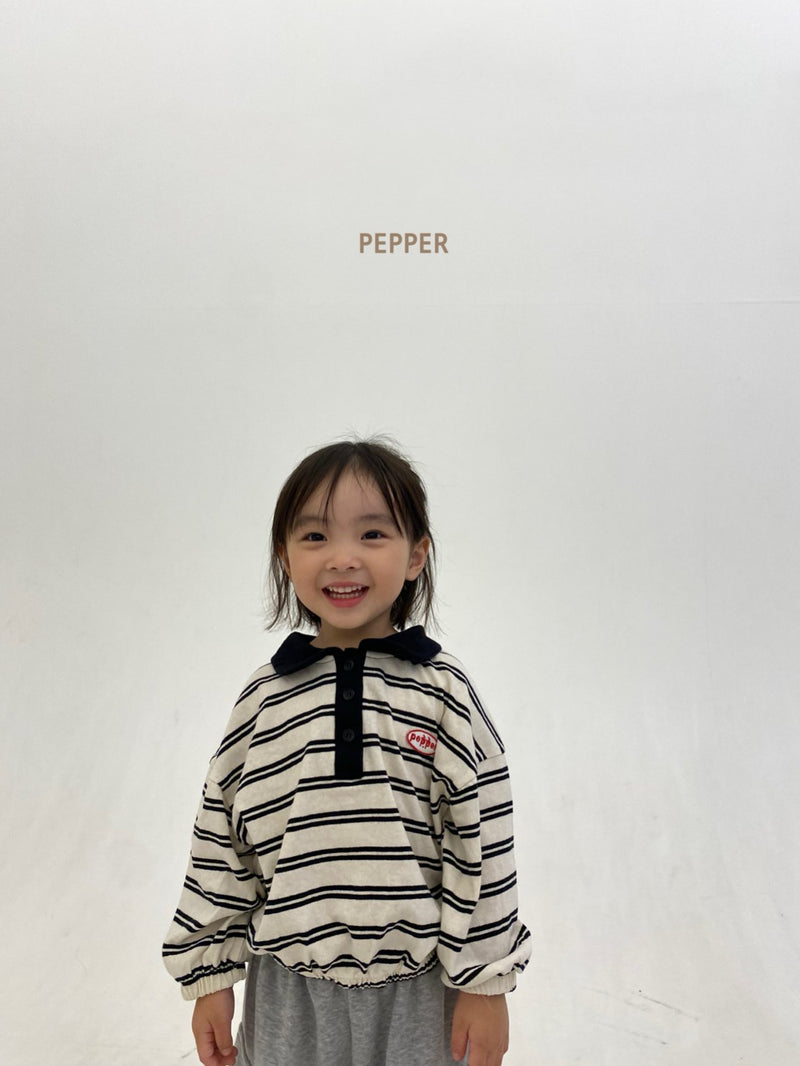 pepper / chex collar tee