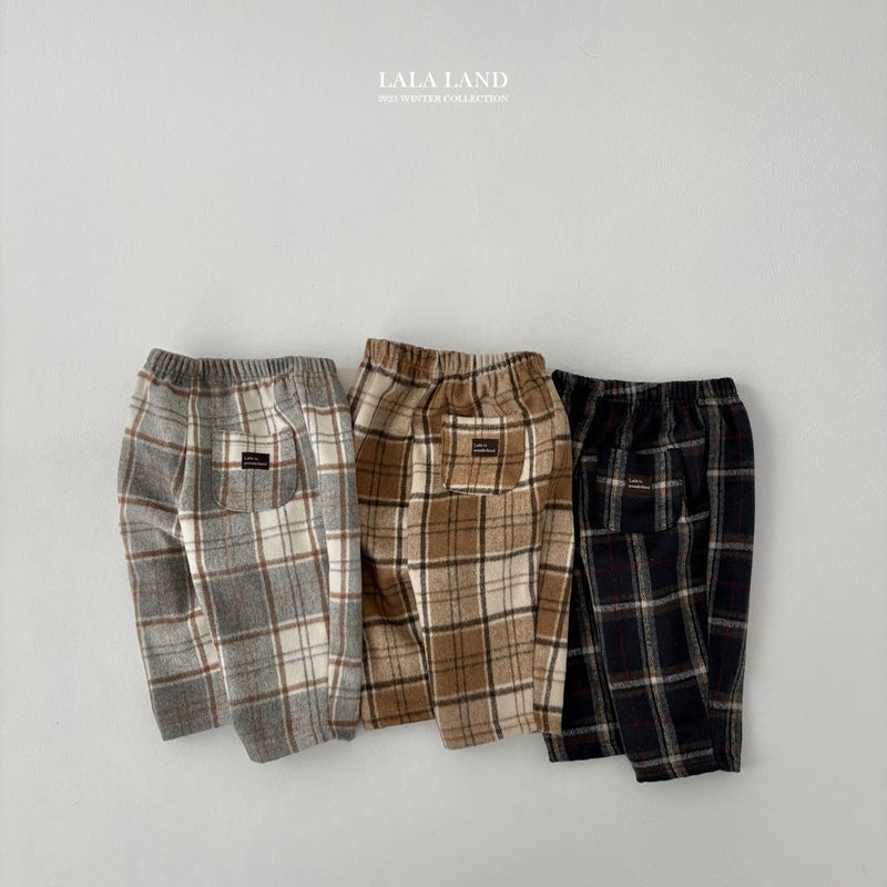 lalaland / bucket check pants【for kids】