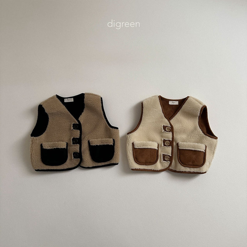 digreen / shirring vest