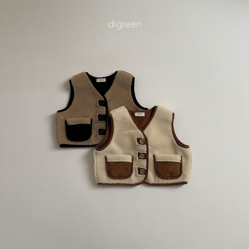 digreen / shirring vest