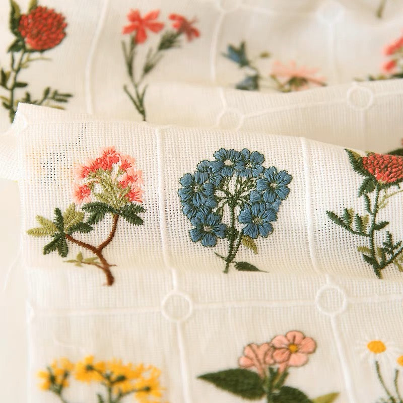 flower embroidery cloth