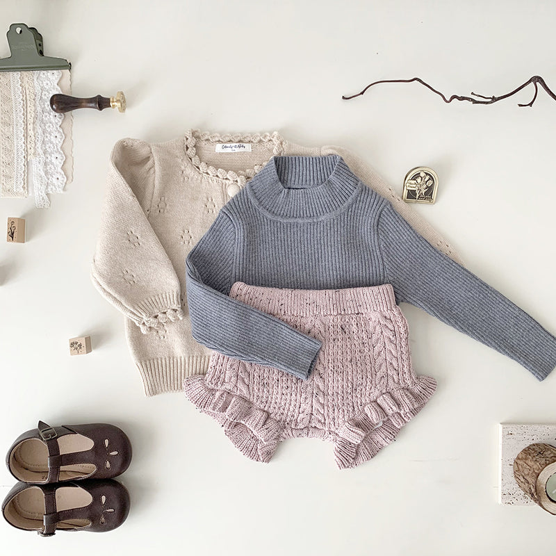 cutemily flower knit cardigan